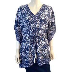 Charter Club Weathered Indigo Kimono Top Small